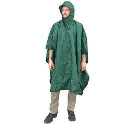Rain Poncho W/ Draw String Hood & Mesh Bag (Ripstop Nylon), Equinox