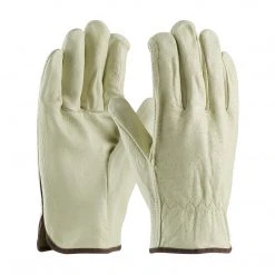 Protective Industrial Products Driver Glove Pig Skin & Elastic Back, PIP Wildland Gloves