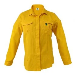 Women's Tecasafe Plus 5.8 Oz Aspen Brush Shirt (Yellow), Green Buffalow