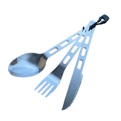 Stainless Steel Cutlery 3 Piece Set, GSI Outdoors Utensils & Cookware