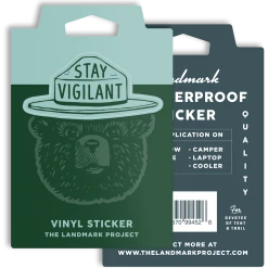 Stay Vigilant-Smokey Bear Sticker, The Landmark Project