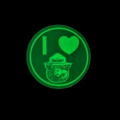 I Heart Smokey Glow In The Dark Sticker, Smokey Bear