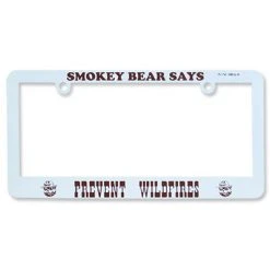 The Supply Cache Inc License Plate Frame- Prevent Wildfires, Smokey Bear