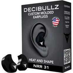 Custom Molded Ear Plugs & Carry Pouch, Decibullz Earplugs