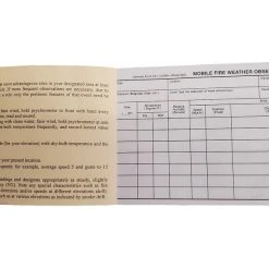 Supplycache.com Mobile Fire Weather Observer's Record Book (NFES 001159)