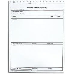 NIFC General Message Forms IC-213 (NFES 001336) Education Materials
