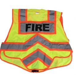 Wildland Overpants And Overcoats Ultrabright 6 Point Breakaway Fire Safety Vest, Fire Ninja