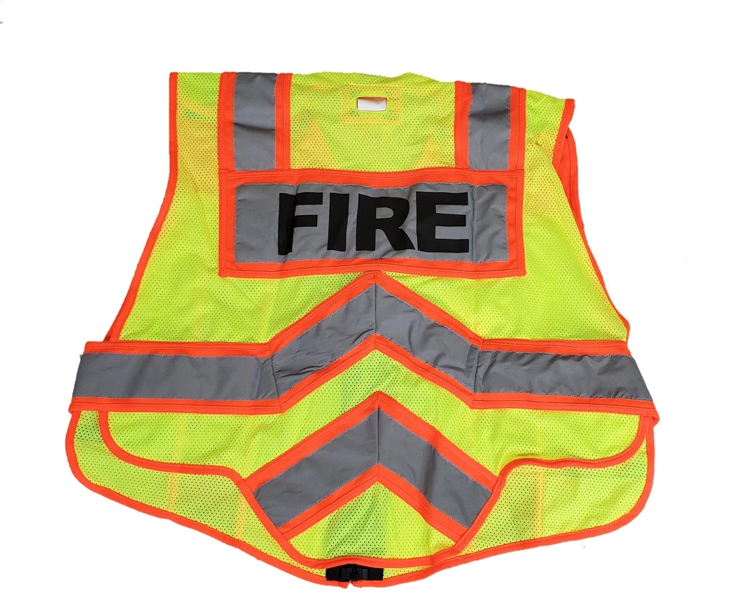 Wildland Overpants And Overcoats Ultrabright 6 Point Breakaway Fire Safety Vest, Fire Ninja