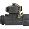 Hose Line Tee 1 NP X 3/4 GHT (w/Cap & Chain), S & H Products
