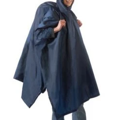 Rain Poncho W/ Draw String Hood & Mesh Bag (Ripstop Nylon), Equinox