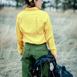 Women's Tecasafe Plus 5.8 Oz Aspen Brush Shirt (Yellow), Green Buffalow