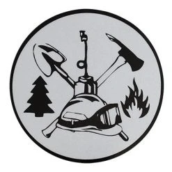Pacific Reflex Signs Wildland Fire Scramble (4-Inch) Round Helmet Sticker, TSC Fire Helmets