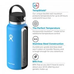 Water Bottle-20 Oz. Wide Mouth 2.0 With Flex Cap, Hydro Flask Canteen & Cup
